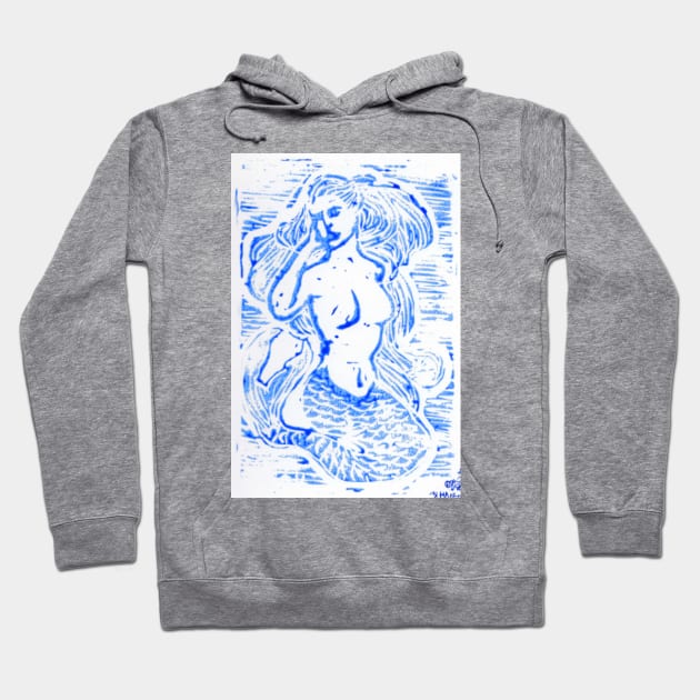 Mermaid Stamp Hoodie by Art of V. Cook